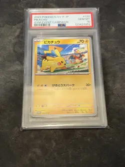 2023 POKEMON JPN SV-P PROMO GYM EVENT CAMPAIGN #120 PIKACHU PSA 10 - Image 2