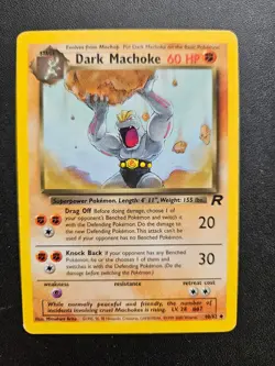 Dark Machoke 40/82 Team Rocket, Uncommon 2000 Pokemon WOTC, VG-EX - Image 1