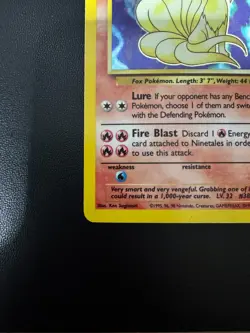 Pokemon Base Set Ninetales Holo – Lightly Played LP – Original Vintage 12/102 - Image 5