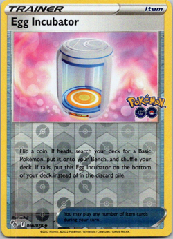 Pokemon TCG Egg Incubator Pokemon GO 066/078 Reverse Holo Uncommon - Image 1