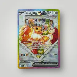 Pokemon TCG Prismatic Evolutions Eevee EX 174 Black Star Promo Card NM Condition - Image 1