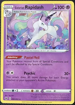 Galarian Rapidash 082/202 Swsh01: Sword & Shield Regular - Pokemon Card - Image 1