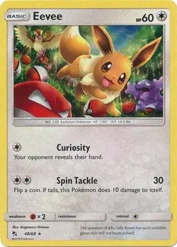 Eevee - 48/68 - Holo Rare Sun & Moon: Hidden Fates Pokemon Card - Image 1