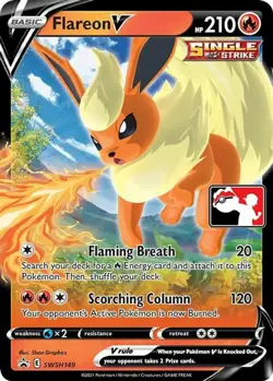 Lightly Played Flareon V - SWSH149 - Promo Pokemon Prize Pack Series Cards - Image 1