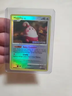 MOD PLAY Happiny 52/123 Diamond & Pearl Stamped Reverse Holo Pokemon TCG - Image 1