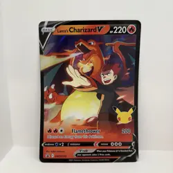 Pokemon Celebrations Lance's Charizard V Oversized Jumbo Promo SWSH133 NM SWSH - Image 1