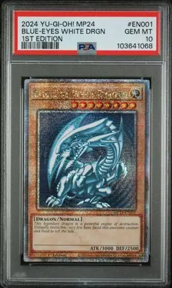 YUGIOH PSA 10 Blue-Eyes White Dragon MP24-EN001 QCR 1st Edition *1126 SDK ART - Image 1