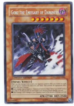 YUGIOH • Gorz Emissario dell'Oscurita Emissary of Darkness SECRET DLG1-EN000 NM - Image 1