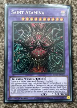 YUGIOH 1st Ed SUDA-EN036 SECRET RARE SAINT AZAMINA - Image 1