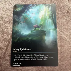Misty Rainforest - Custom Art MTG Magic The Gathering Playtest Card - Image 1