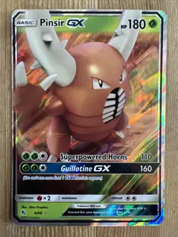Pinsir GX - 6/68 - Pokemon Hidden Fates Sun & Moon Ultra Rare Card NM - Image 1