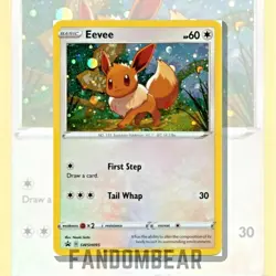 EEVEE SWSH095 Sword & Shield Black Star PROMO card COSMOS HOLO 2021 Pokemon - Image 1