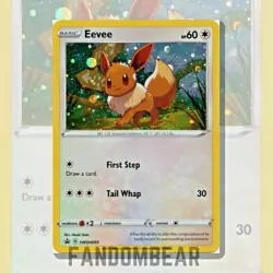 EEVEE SWSH095 Sword & Shield Black Star PROMO card COSMOS HOLO 2021 Pokemon - Image 3