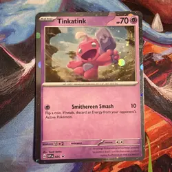Tinkatink (Cosmo Holofoil) 025 Promo Swirl Scarlet & Violet Promo Cards Pokemon - Image 2