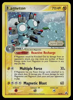 Pokemon Card - Magneton Legend Maker 22/92 Rare Reverse Holo Stamped - Image 1