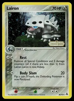 Pokemon Card - Lairon Legend Maker 38/92 Uncommon Reverse Holo Stamped - Image 1
