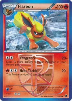 Flareon 12/116 - Pokemon Plasma Freeze Uncommon Card - Image 1