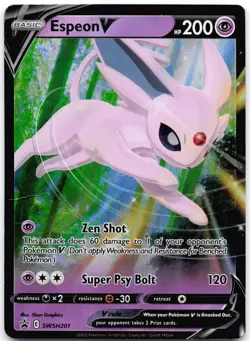 Espeon V SWSH201 SWSH: Sword & Shield Promo Cards Holo *DMG - Image 1