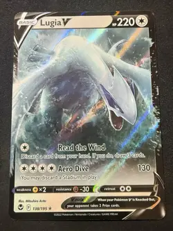 Pokemon Lugia V 138/195 Swsh12: Sword & Shield - Silver Tempest Holo - Image 1
