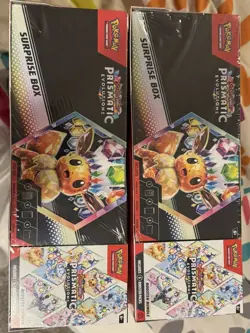 Pokemon Prismatic Evolutions Sam’s Club Surprise Box + Booster Bundle Lot of 2 - Image 1