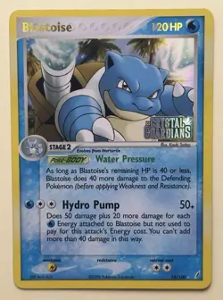 Pokemon TCG Blastoise 14/100 Crystal Guardians Reverse Holo Stamp 2006 - Image 1