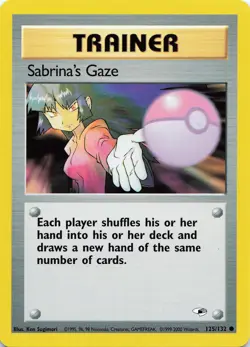 POKEMON Sabrina's Gaze #125/132 Unlimited Gym Heroes NM - Image 1