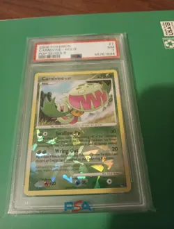 Pokemon Pop Series 8 Carnivine Holo PSA 7 NM only POP 2 - Image 1
