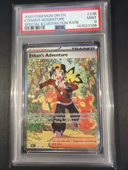 Pokemon TCG Ethan's Adventure 236/182 Sv10: Destined Rivals Holo PSA 9 - Image 1
