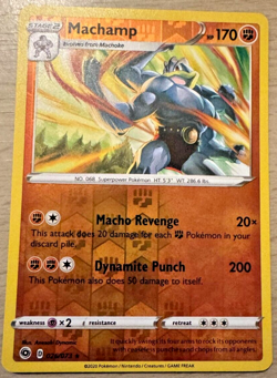 Pokemon TCG Machamp 026/073 Champion's Path Reverse Holo Rare Card - Image 1