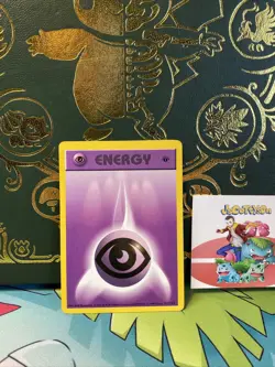 Psychic Energy 1999 Base Set 1ST EDITION Pokemon Error misprint stamp on back! - Image 1