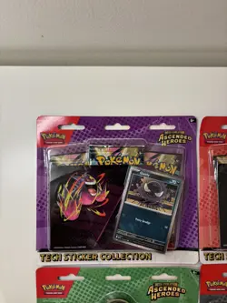 4 X Pokemon TCG: Ascended Heroes Tech Sticker & Blister Pack Bundle New & Sealed - Image 3