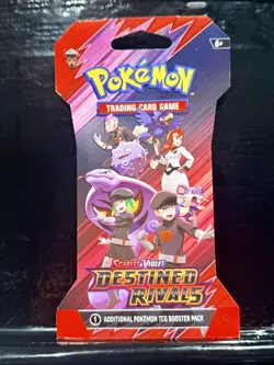 Pokemon Destined Rivals Scarlet & Violet Booster Pack Factory Sleeved - Image 1