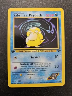 Pokemon 1st Edition Gym Challenge Sabrina's Psyduck 99/132 NEAR MINT - Image 1