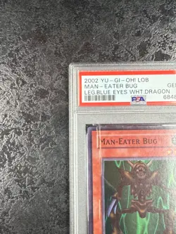 2002 YUGIOH! LOB MAN-EATER BUG LEG.BLUE EYES WHITE DRAGON #108 💎 PSA 10 - Image 3