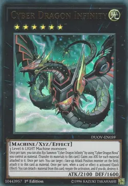 Yugioh! LP Cyber Dragon Infinity (alternate art) - DUOV-EN059 - Ultra Rare - 1st - Image 1