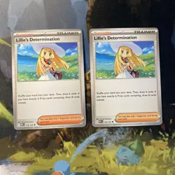 Lillie's Determination (Mega Evolution 119/132) lot of 2 trainer Pokemon cards - Image 1