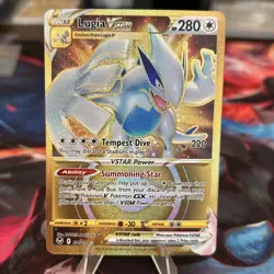 Pokemon TCG Silver Tempest Lugia VSTAR Gold 211/195 Card NM-M - Image 1