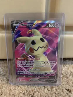 Pokemon Mimikyu v Holo Ultra Rare TCG Card Brilliant Stars 148/163 - Image 1