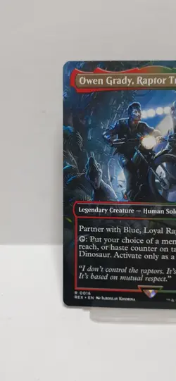 MTG Owen Grady, Raptor Trainer (Borderless) Universes Beyond: Jurassic World #16 - Image 2