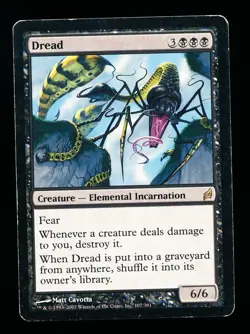 * * 1x Dread x1 * * Lorwyn MTG MP-HP Moderately to Heavily Played - Image 1