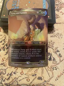 Aang and Katara (Borderless) Foil R 69 MTG Avatar TLE - Image 1