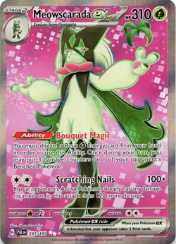 POKEMON Meowscarada ex #231/193 Holofoil SV02: Paldea Evolved NM - Image 3