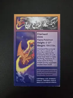 2019 Pokemon Charizard Kanto Power Mini Tins Promo Full Art Card #006 - Image 2