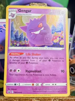 2020 Pokemon TCG Sword & ShieldPromos #SWSH052 Gengar Nm w SWIRL* - Image 3