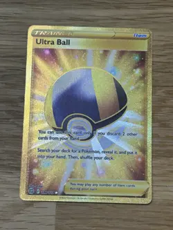 Secret Rare Ultra Ball 161/149 Pokemon TCG Sun & Moon Base Set - Image 1