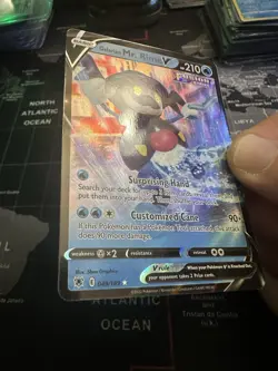 Pokemon TCG Galarian Mr. Rime V Fusion Strike 049/189 Holo V Rule Card - Image 2