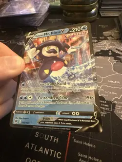 Pokemon TCG Galarian Mr. Rime V Fusion Strike 049/189 Holo V Rule Card - Image 3