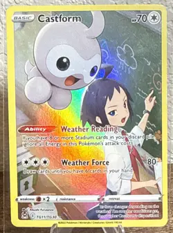 Castform TG11 SWSH11: Lost Origin Trainer Gallery Ultra Rare Pokemon Card - Image 1