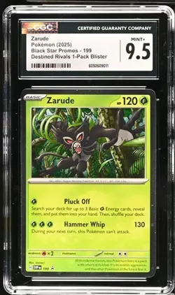 Zarude Holo Black Star Promo Pokemon Destined Rivals Slab Graded CGC 9.5 Mint - Image 1