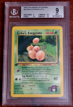 🔴BGS 9🔴Pokemon Gym Heroes - 1st Edition ERIKA'S EXEGGCUTE 77/132 - Image 1